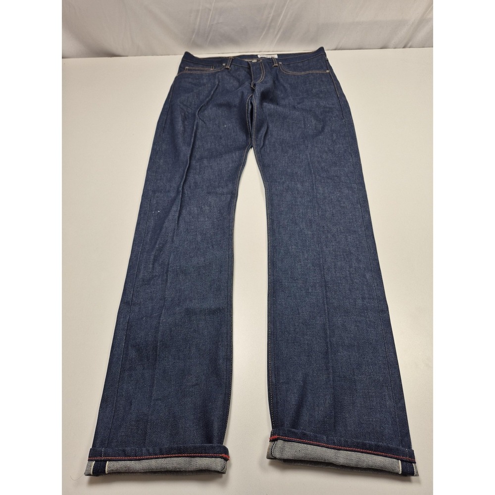 Gustin California Slim Jeans Men's 36x36 Blue Selvage Denim Button Fly USA #290